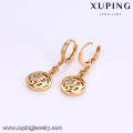 93559 Hot sale beautiful women jewelry star shaped gemstone paved drop earrings 18k gold color